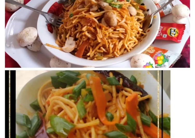 Recipe of Award-winning Mushroom Hakka noodles