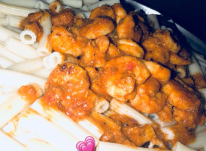 صورة لوصفة معكرونه بالجمبري ♥️🍤
