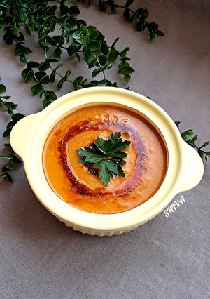 عکسی از دستور مرجمک چورباسی(سوپ دال عدس)