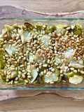 Coeurs d’artichaut au pesto, chèvre et pignons