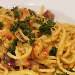 Cajun Crawfish Cheesey Pasta A picture of Cajun Crawfish Cheesey Pasta.