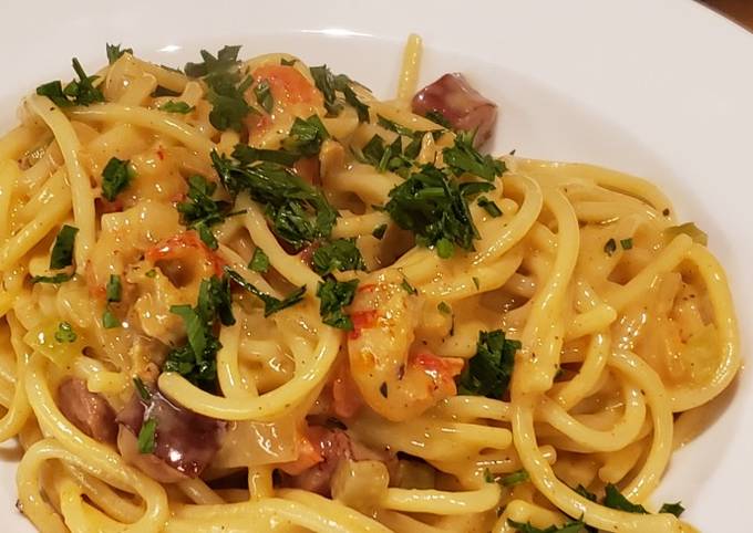Cajun Crawfish Cheesey Pasta Recipe by Lance Wilson - Cookpad