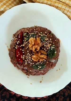A picture of Walnut Toasted Ragi Upma.