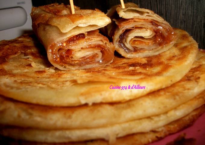 Recette Savoureux CRÊPES FEUILLETÉES (fait maison) légères et
croustillantes