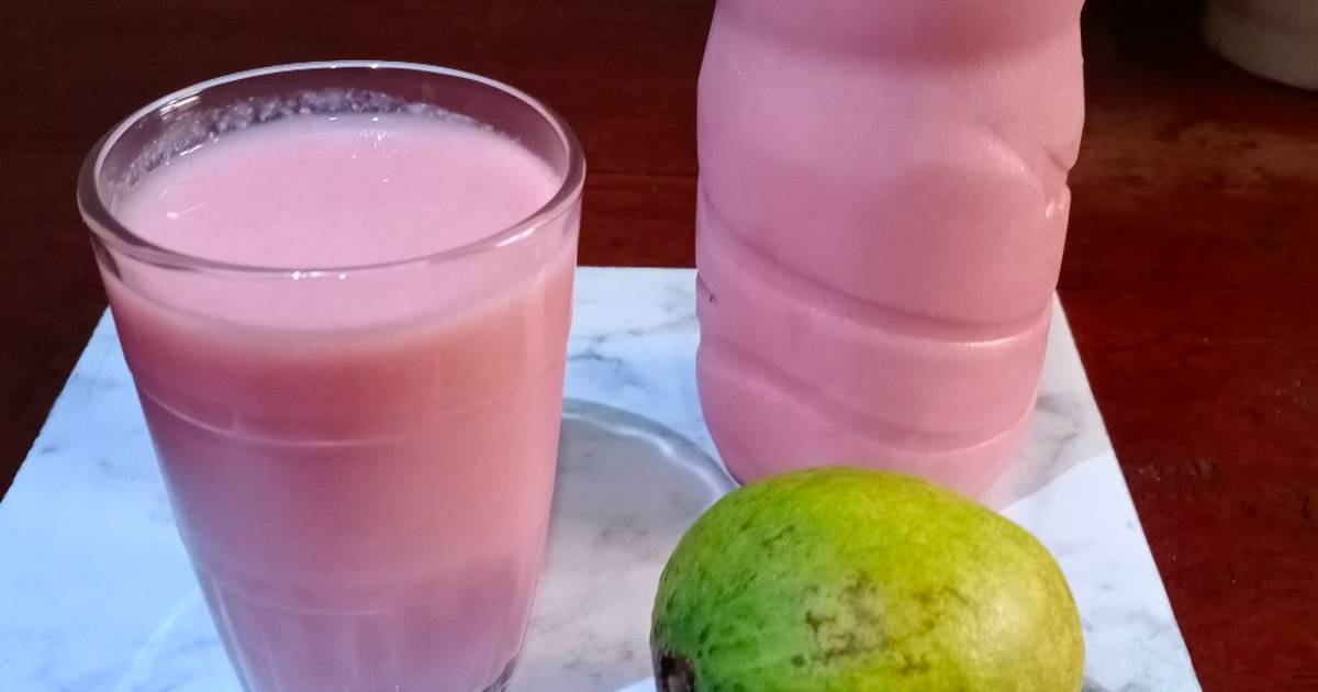 Resep Juice Jambu Biji Merah Guava Milkshake Oleh Amanda Prasetyo