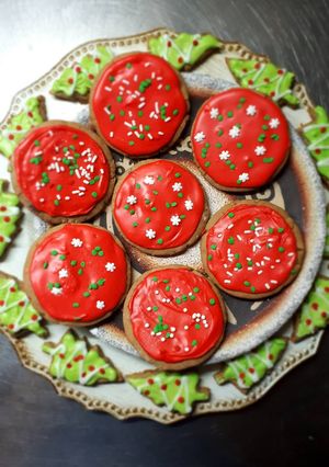 Una foto de Lebkuchen (clásicas galletas de jengibre Alemanas)