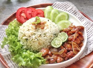 Foto resep Ayam Goreng Saus Mentega ala resto ft Nasi Daun Jeruk