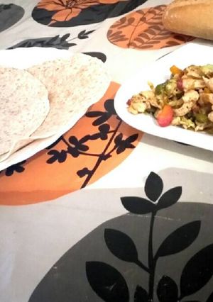 Una foto de Fajitas de pollo y repollo :)