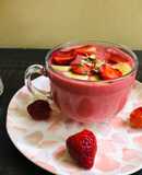 Strawberry banana smoothie bowl