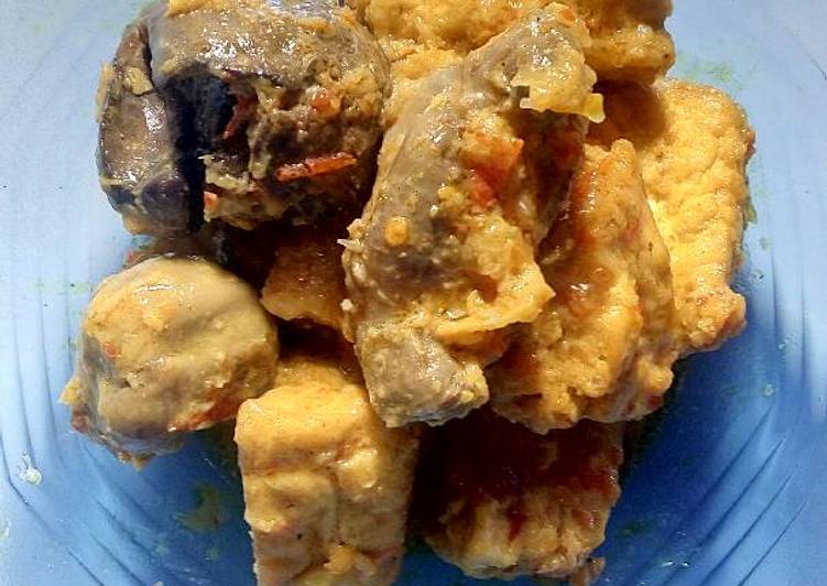 Tahu ati ampela ungkep pedas #bekalsuami