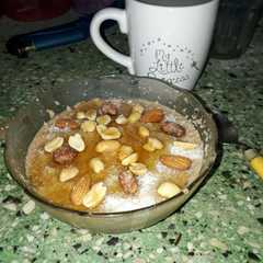 Una foto de Porridge de avena en Microondas #adornaelarbol