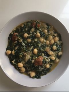 Una foto de Espinacas con garbanzos