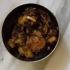A picture of Aloo Methi dry sabzi.