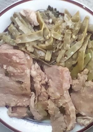 A picture of Boiled green beans(Nkululu).