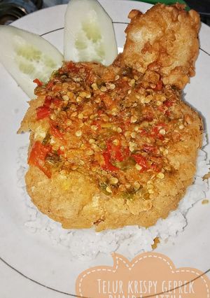 Foto resep Telor ceplok kriuk sambal bawang