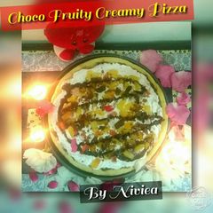 A picture of Choco Fruity Creamy pizza.