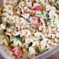 A picture of Creamy Italian Macaroni Salad.
