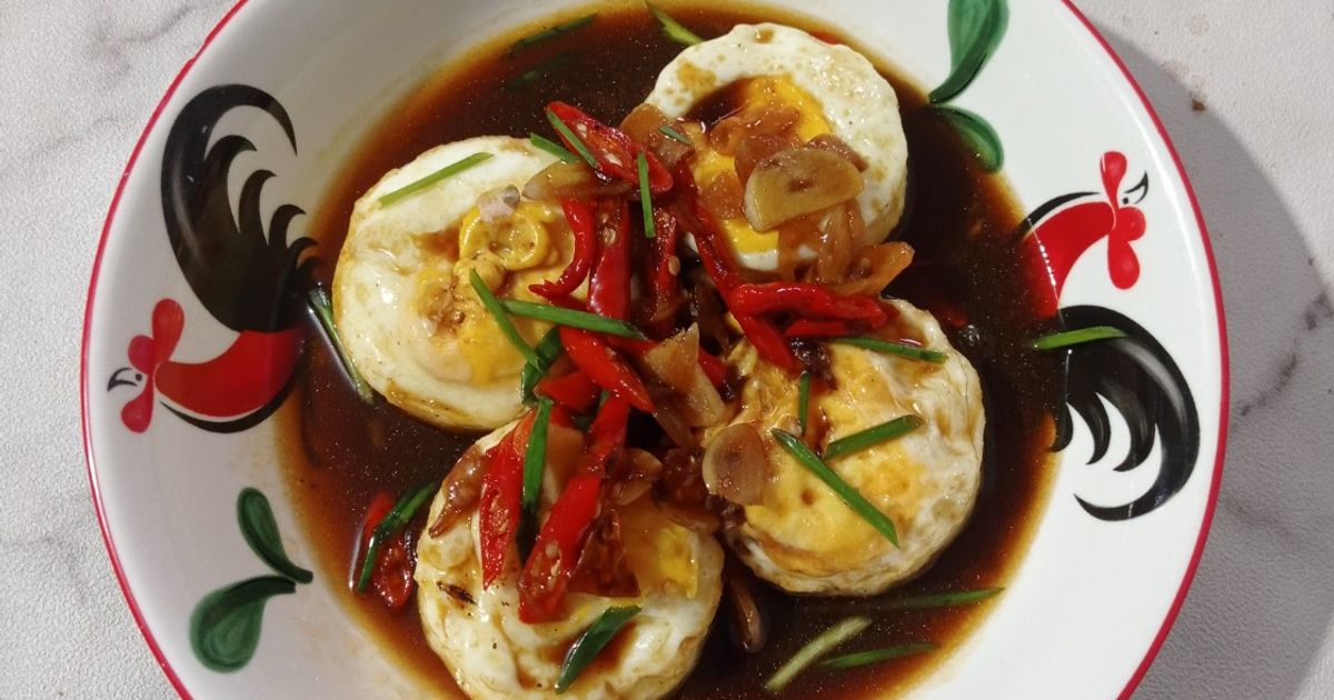 Telur Ceplok Saus Kecap Pedas