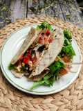 Taco gluten free isi ayam sambal salsa