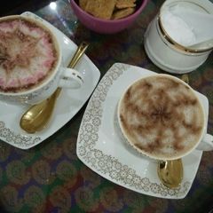 A picture of Cappuccino Latte art.