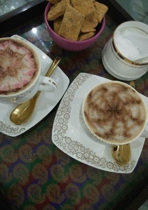 A picture of Cappuccino Latte art.