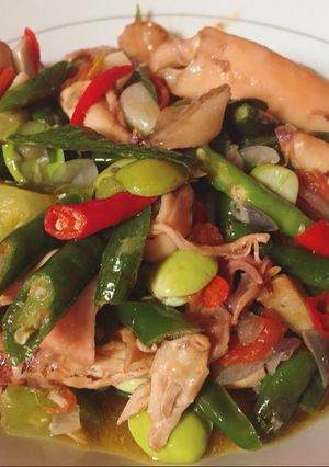 Foto resep Cumi asin cabe ijo (oseng cumi)