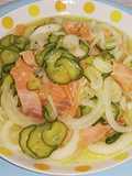 Salmon Marinated with White Onion
