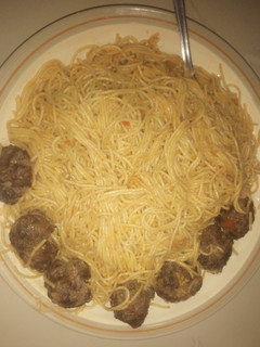 A picture of Spaghetti & meat ball.