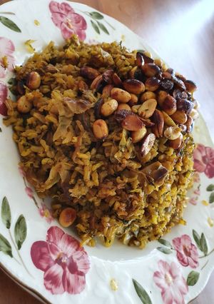 عکسی از دستور کلم پلو (برنج قهوه ای)