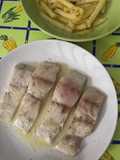 Perca con ajo y patatas al microondas