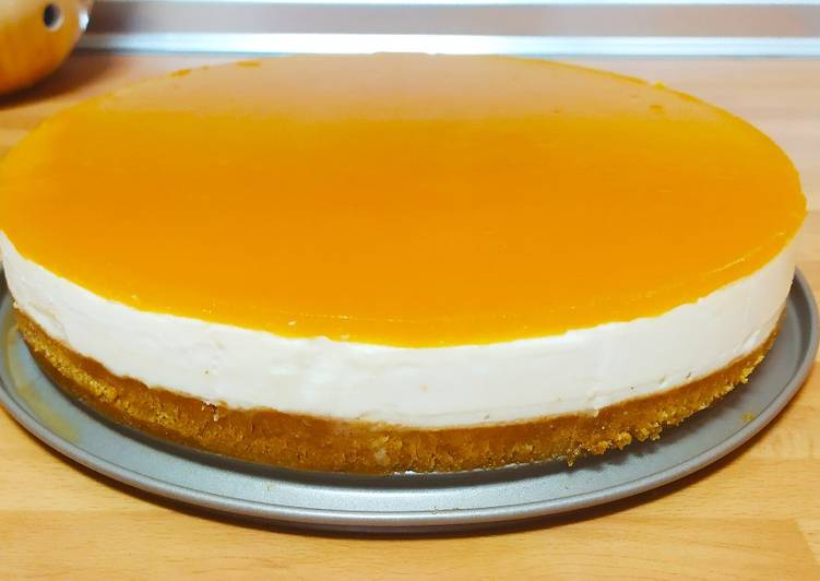Tarta de queso, chocolate blanco y mango😋