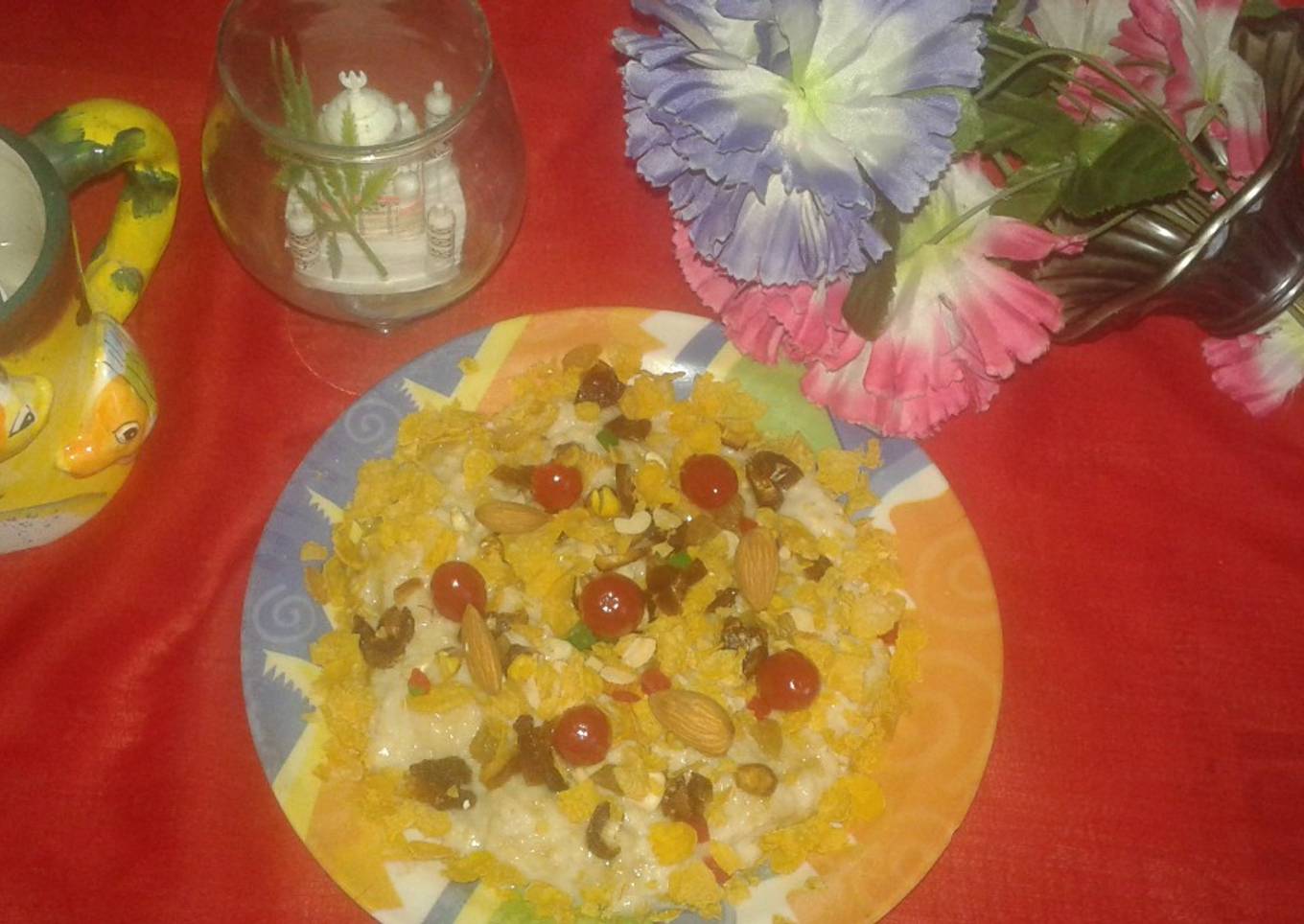 Healthy honey dry fruits oats