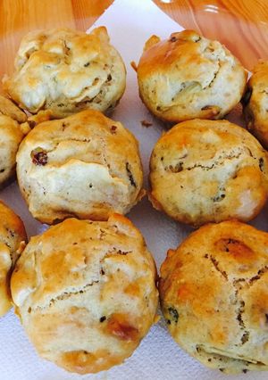 Almás - mazsolás muffin recept fotója