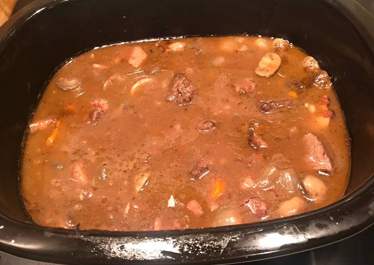 La Recette Pas à Pas Bœuf bourguignon à la mijoteuse