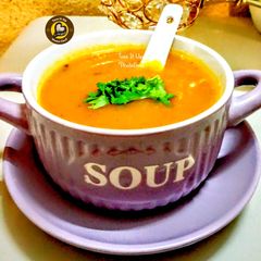 Tomato 🍅 & carrot 🥕 soup 🍲 A picture of Tomato 🍅 & carrot 🥕 soup 🍲.