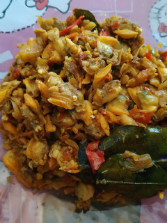 Foto resep Oseng kerang kupas pedas manis