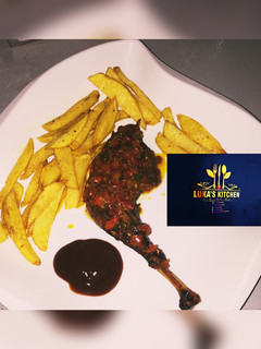 A picture of Chicken and Chips.