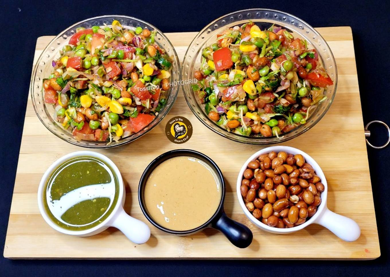 Healthy And Proteinaceous Salad With Tahini Paste Dressing