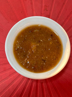 A picture of Peanut butter sauce.