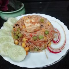 A picture of Corn & Peas Pulav.