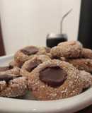 Pepas integrales de coco y chocolate