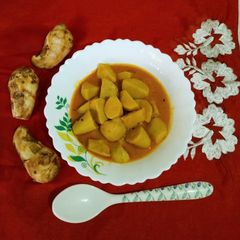Mukhi Kochu / Taro Root Curry A picture of Mukhi Kochu / Taro Root Curry.