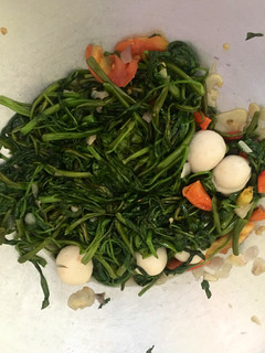Foto resep Kangkung bakso ikan