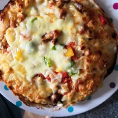 A picture of Home made pizza.