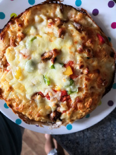 A picture of Home made pizza.