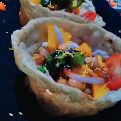 A picture of Katori chaat.