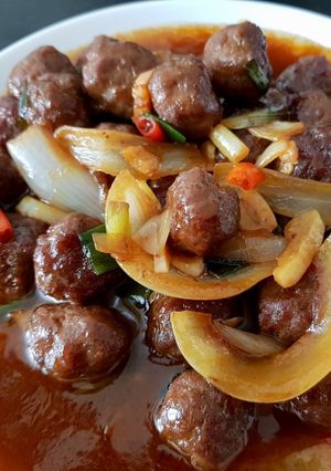 Foto resep Bola Daging Saus Tiram