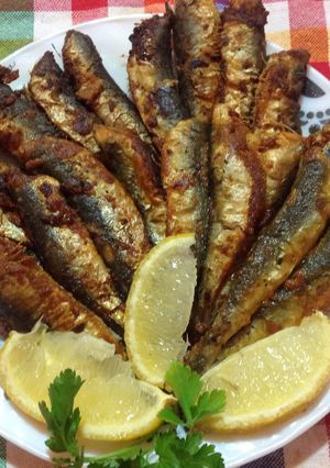 صورة لوصفة سمك السردين مقلى بالدرسة