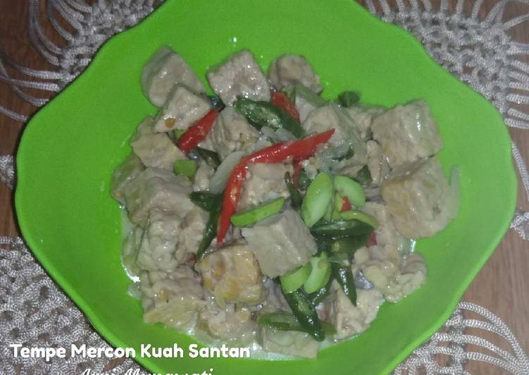 Cara Gampang Membuat Tempe Mercon Kuah Santan Anti Gagal