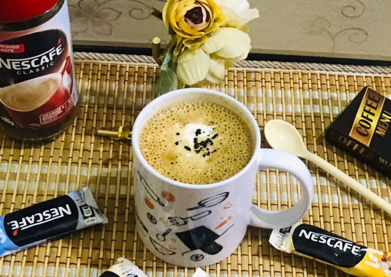 Creamy frothy coffee ☕️